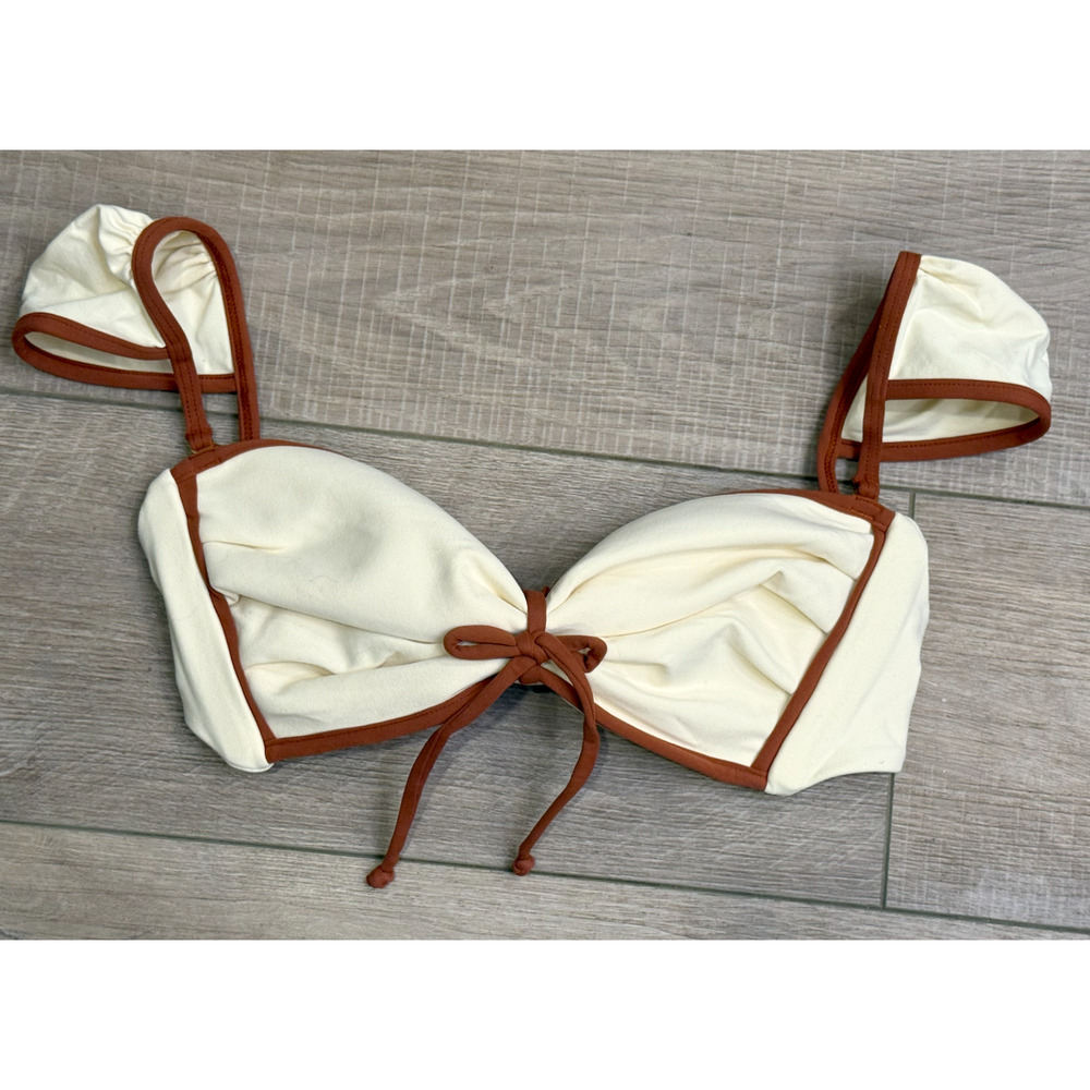 NEW MONTCE OAT TERRACOTTA BINDED CABANA BOWS BIKINI SWIMSUIT SWIM TOP SZ M - Picture 9 of 12